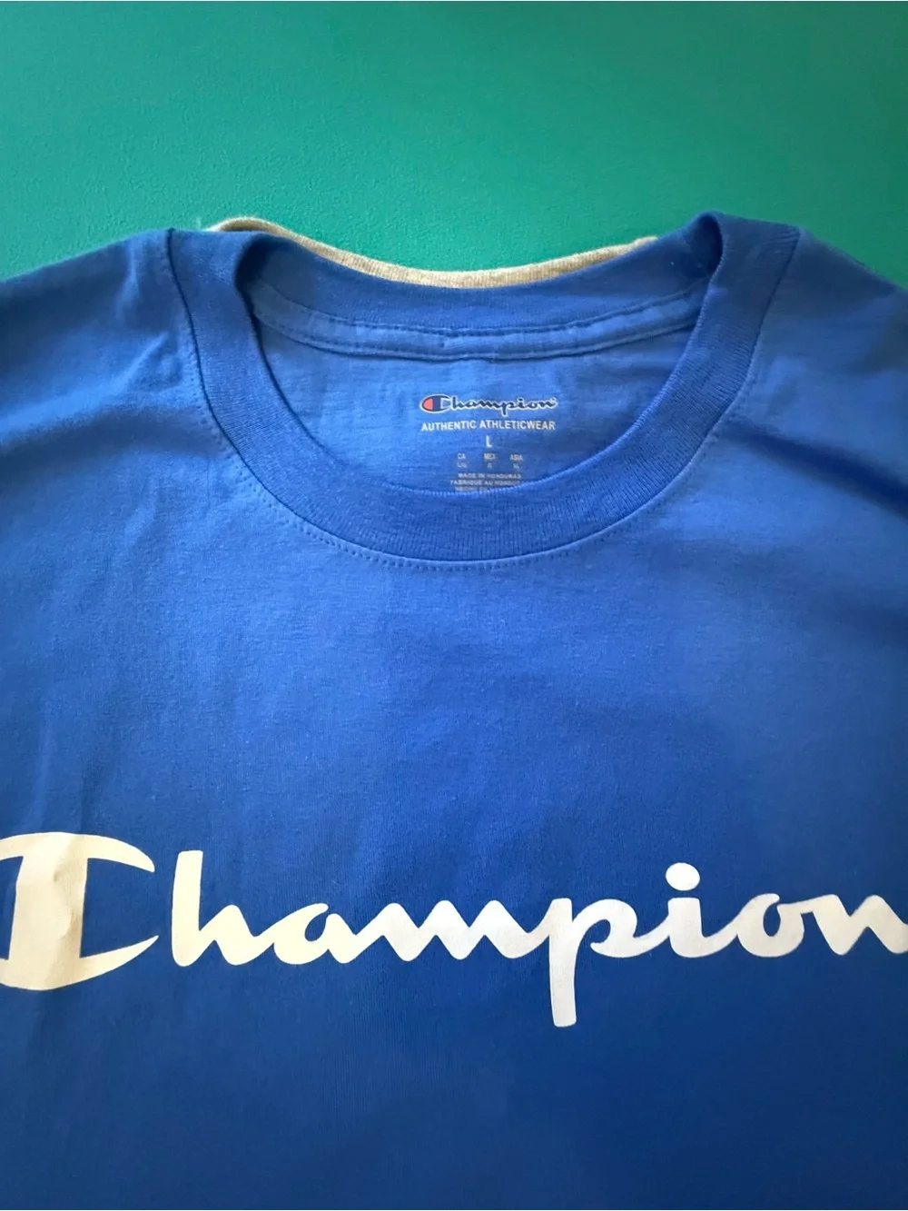 Champion Royal Blue Logo T-Shirt - Picture 2 of 2